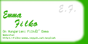 emma filko business card
